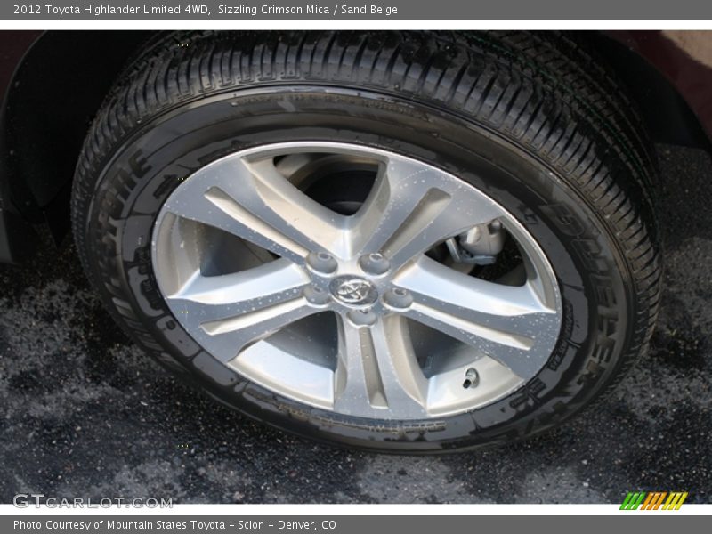 Sizzling Crimson Mica / Sand Beige 2012 Toyota Highlander Limited 4WD
