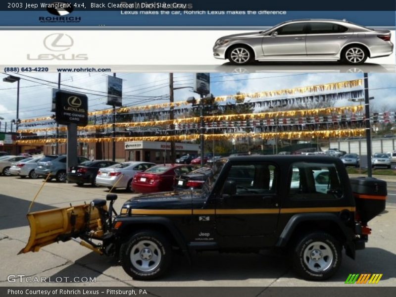 Black Clearcoat / Dark Slate Gray 2003 Jeep Wrangler X 4x4