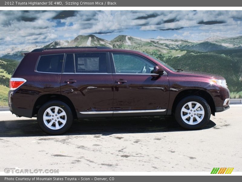 Sizzling Crimson Mica / Black 2012 Toyota Highlander SE 4WD