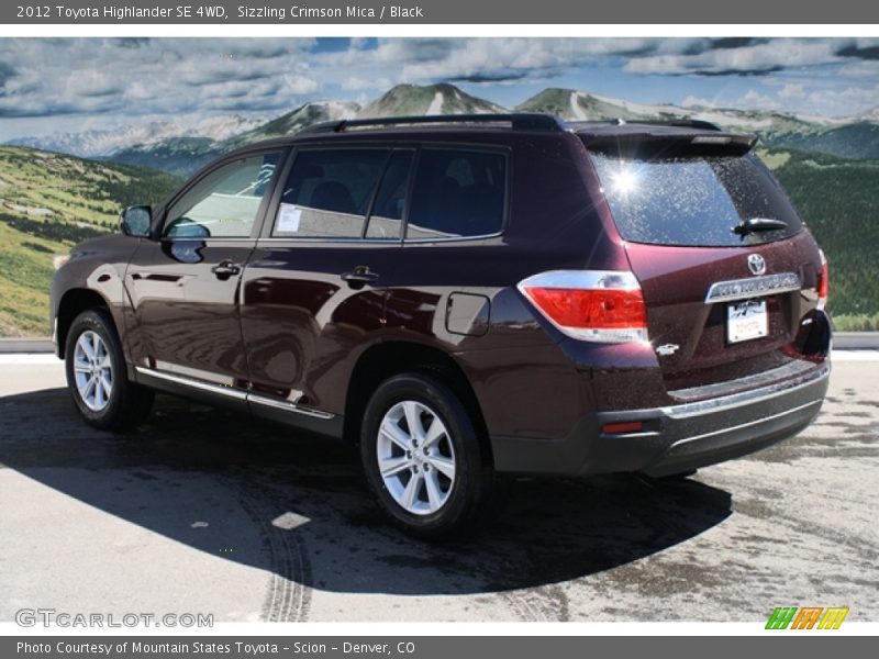 Sizzling Crimson Mica / Black 2012 Toyota Highlander SE 4WD