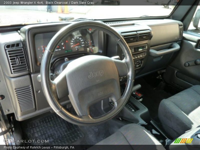 Black Clearcoat / Dark Slate Gray 2003 Jeep Wrangler X 4x4