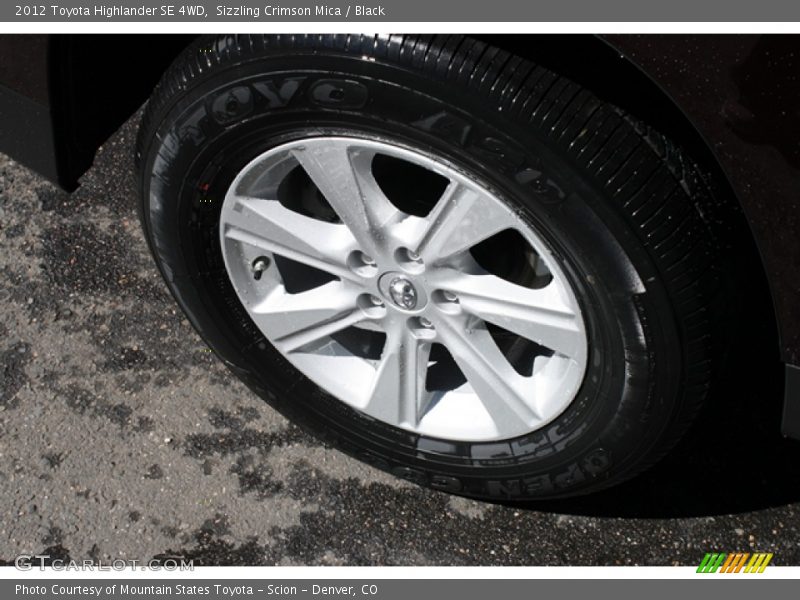 Sizzling Crimson Mica / Black 2012 Toyota Highlander SE 4WD