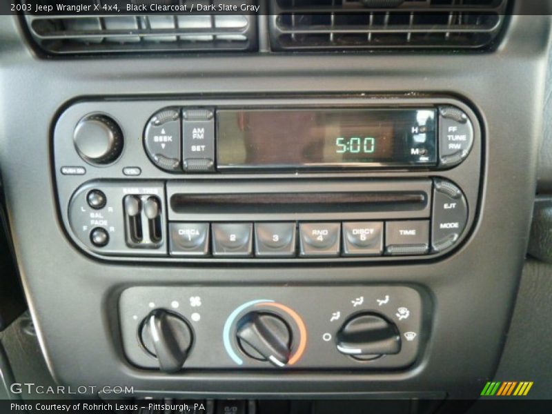 Black Clearcoat / Dark Slate Gray 2003 Jeep Wrangler X 4x4