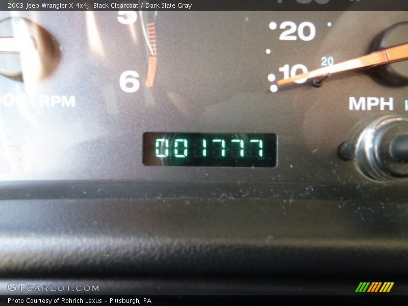 Black Clearcoat / Dark Slate Gray 2003 Jeep Wrangler X 4x4