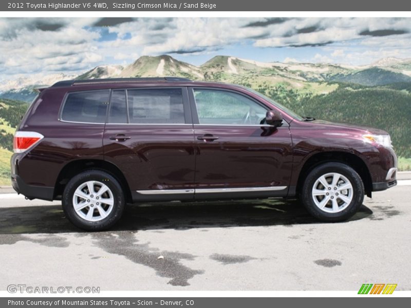 Sizzling Crimson Mica / Sand Beige 2012 Toyota Highlander V6 4WD