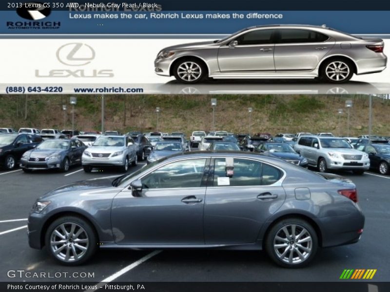 Nebula Gray Pearl / Black 2013 Lexus GS 350 AWD