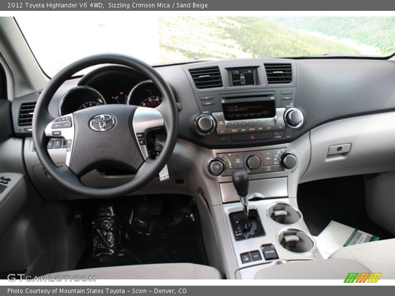 Sizzling Crimson Mica / Sand Beige 2012 Toyota Highlander V6 4WD