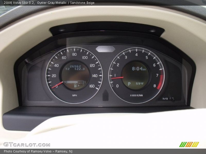 Oyster Gray Metallic / Sandstone Beige 2008 Volvo S80 3.2
