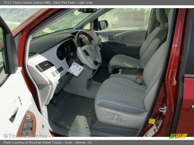 Salsa Red Pearl / Light Gray 2012 Toyota Sienna Limited AWD