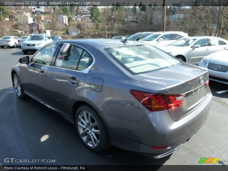 Nebula Gray Pearl / Light Gray 2013 Lexus GS 350 AWD