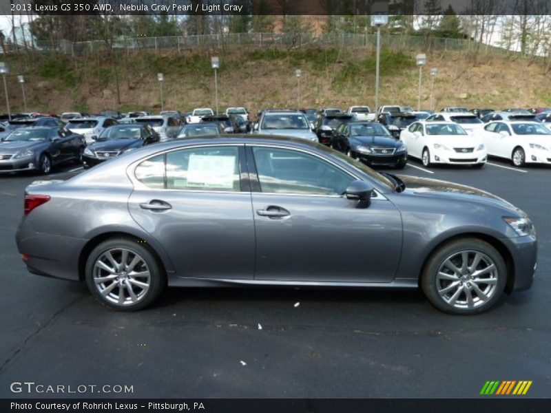 Nebula Gray Pearl / Light Gray 2013 Lexus GS 350 AWD