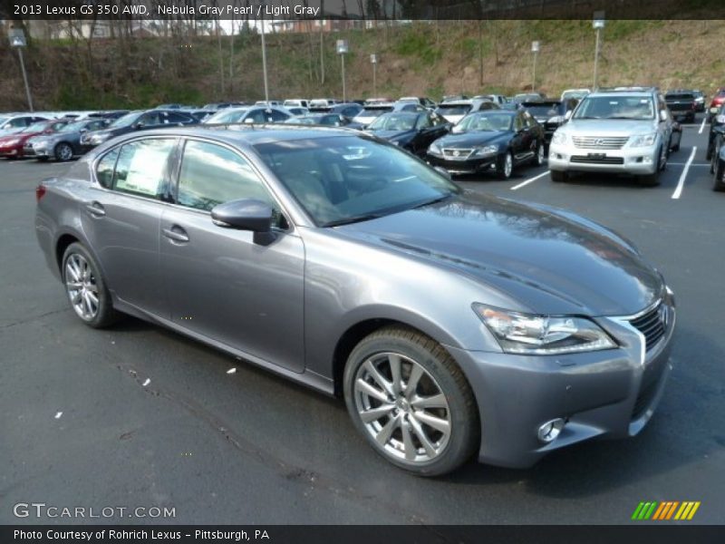 Nebula Gray Pearl / Light Gray 2013 Lexus GS 350 AWD