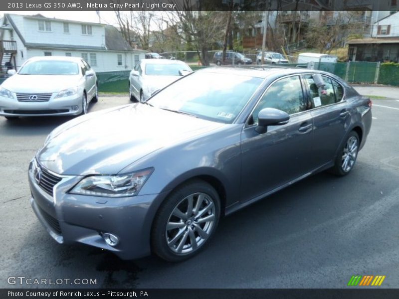Nebula Gray Pearl / Light Gray 2013 Lexus GS 350 AWD