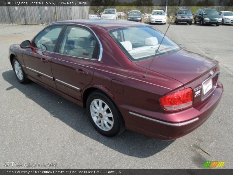 Ruby Red / Beige 2005 Hyundai Sonata GLS V6
