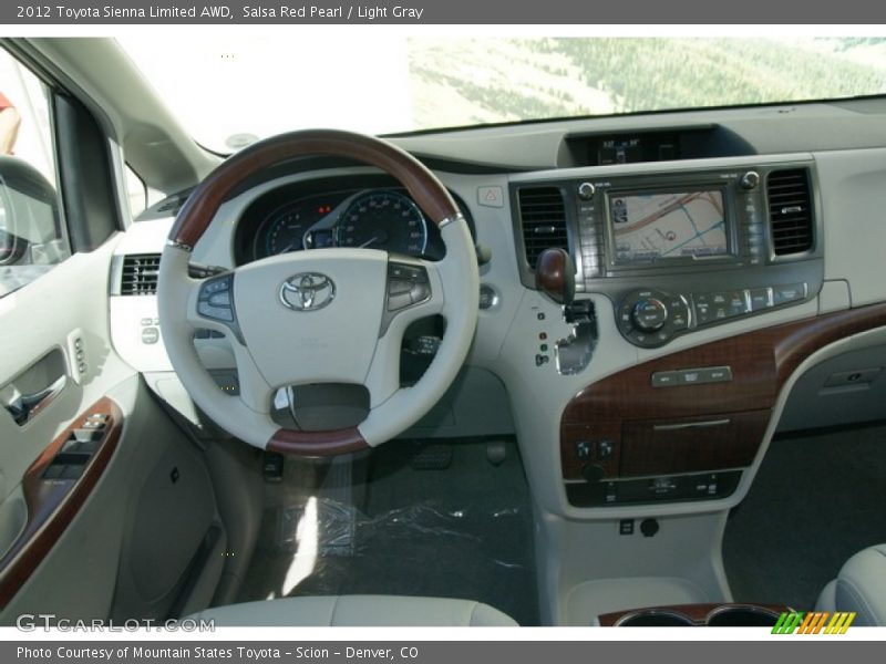 Salsa Red Pearl / Light Gray 2012 Toyota Sienna Limited AWD