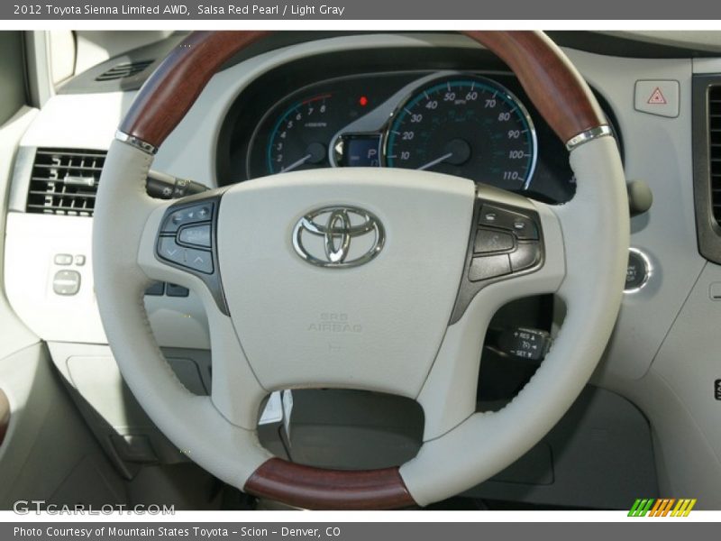 Salsa Red Pearl / Light Gray 2012 Toyota Sienna Limited AWD