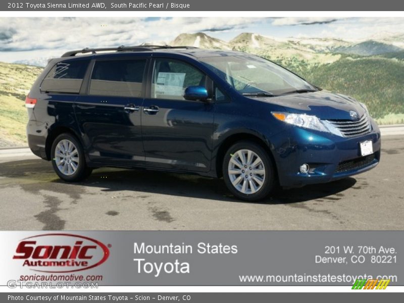 South Pacific Pearl / Bisque 2012 Toyota Sienna Limited AWD