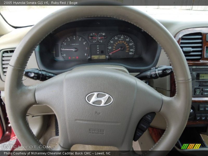 Ruby Red / Beige 2005 Hyundai Sonata GLS V6