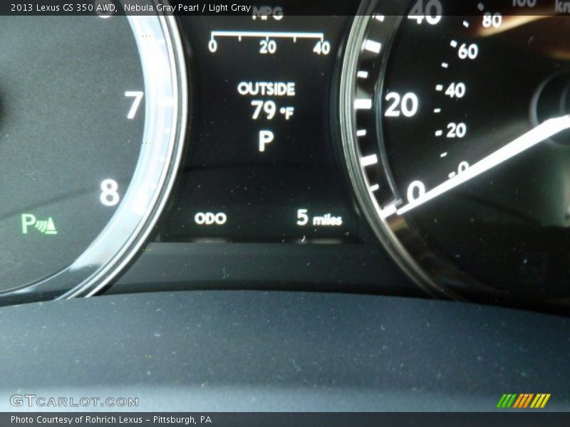 Nebula Gray Pearl / Light Gray 2013 Lexus GS 350 AWD