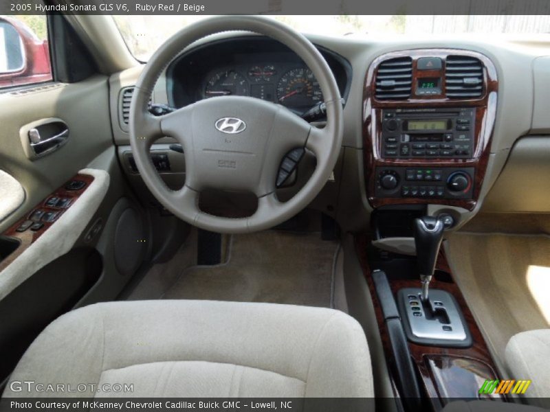 Ruby Red / Beige 2005 Hyundai Sonata GLS V6