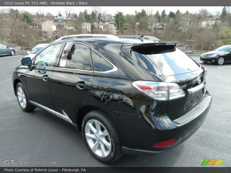 Obsidian Black / Black 2012 Lexus RX 350 AWD
