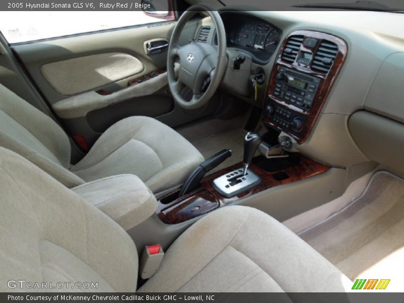 Ruby Red / Beige 2005 Hyundai Sonata GLS V6