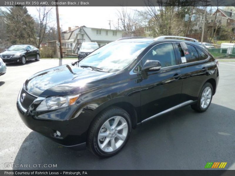 Obsidian Black / Black 2012 Lexus RX 350 AWD