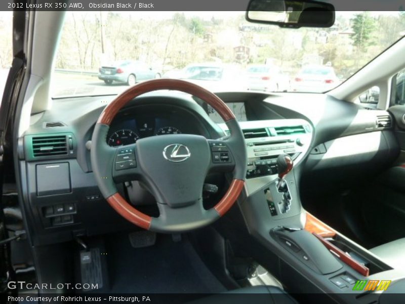 Obsidian Black / Black 2012 Lexus RX 350 AWD