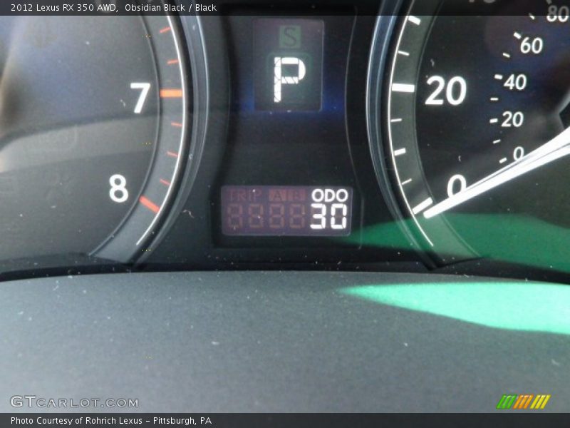 Obsidian Black / Black 2012 Lexus RX 350 AWD