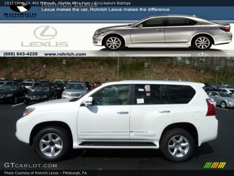 Starfire White Pearl / Ecru/Auburn Bubinga 2012 Lexus GX 460 Premium