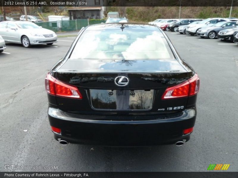 Obsidian Black / Ecru 2012 Lexus IS 250 AWD