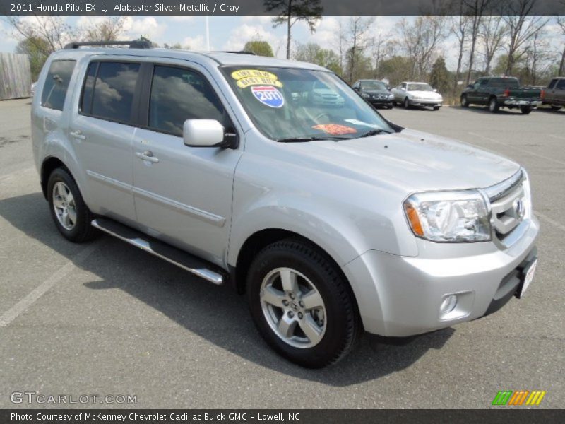 Alabaster Silver Metallic / Gray 2011 Honda Pilot EX-L
