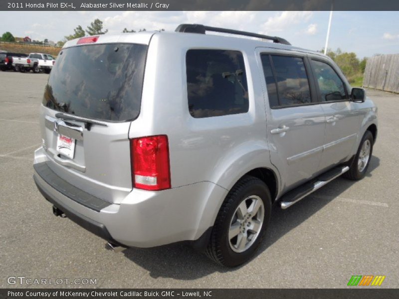 Alabaster Silver Metallic / Gray 2011 Honda Pilot EX-L