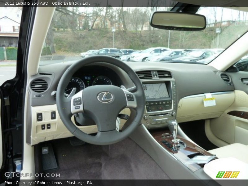 Obsidian Black / Ecru 2012 Lexus IS 250 AWD