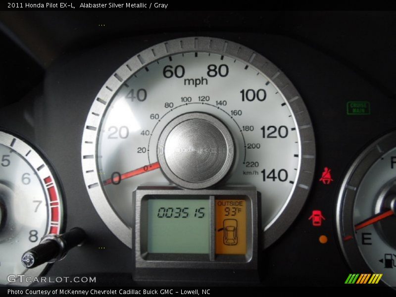 Alabaster Silver Metallic / Gray 2011 Honda Pilot EX-L