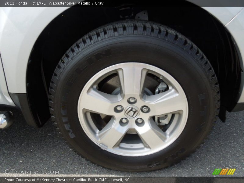 Alabaster Silver Metallic / Gray 2011 Honda Pilot EX-L