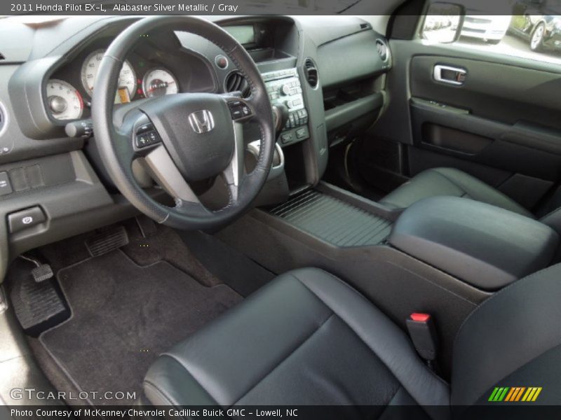 Alabaster Silver Metallic / Gray 2011 Honda Pilot EX-L