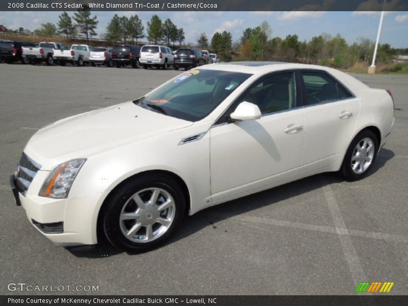 White Diamond Tri-Coat / Cashmere/Cocoa 2008 Cadillac CTS Sedan