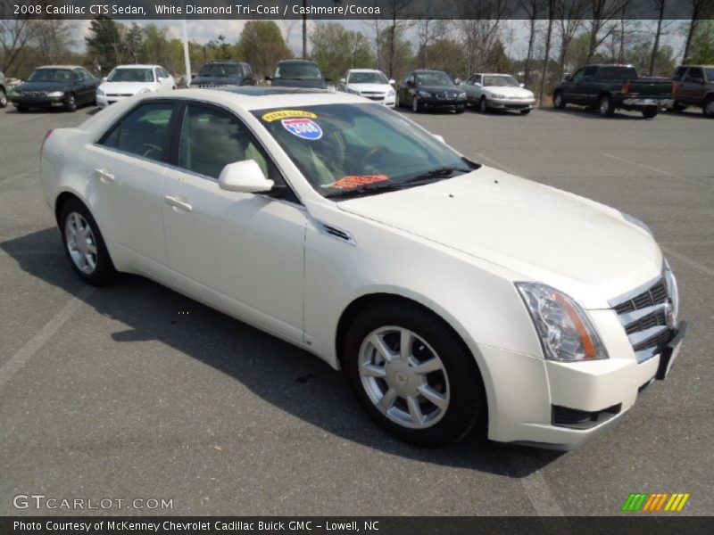 White Diamond Tri-Coat / Cashmere/Cocoa 2008 Cadillac CTS Sedan