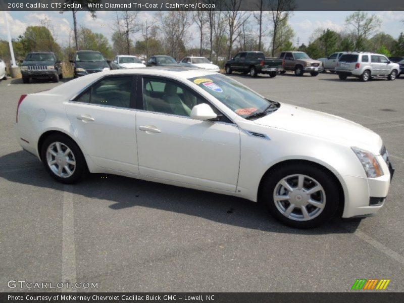 White Diamond Tri-Coat / Cashmere/Cocoa 2008 Cadillac CTS Sedan