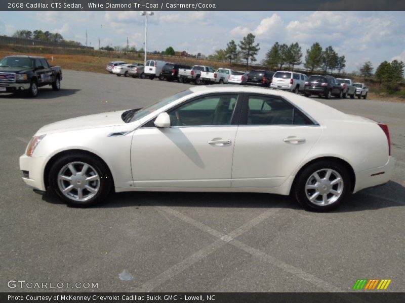White Diamond Tri-Coat / Cashmere/Cocoa 2008 Cadillac CTS Sedan