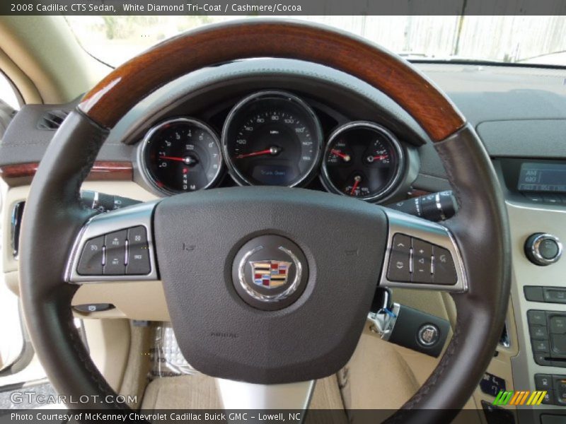 White Diamond Tri-Coat / Cashmere/Cocoa 2008 Cadillac CTS Sedan