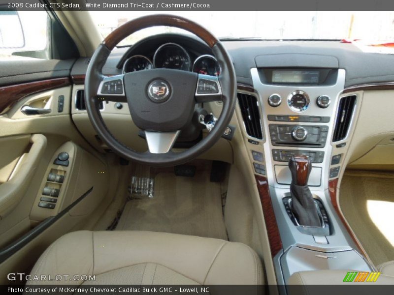 White Diamond Tri-Coat / Cashmere/Cocoa 2008 Cadillac CTS Sedan