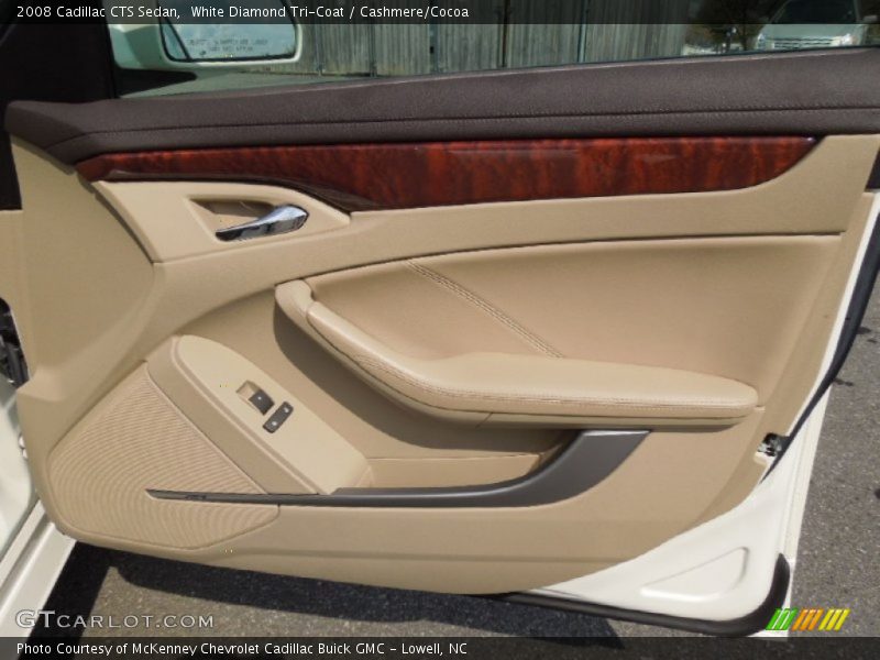 White Diamond Tri-Coat / Cashmere/Cocoa 2008 Cadillac CTS Sedan