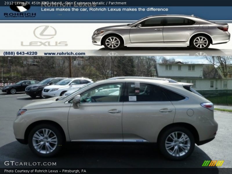 Satin Cashmere Metallic / Parchment 2012 Lexus RX 450h AWD Hybrid