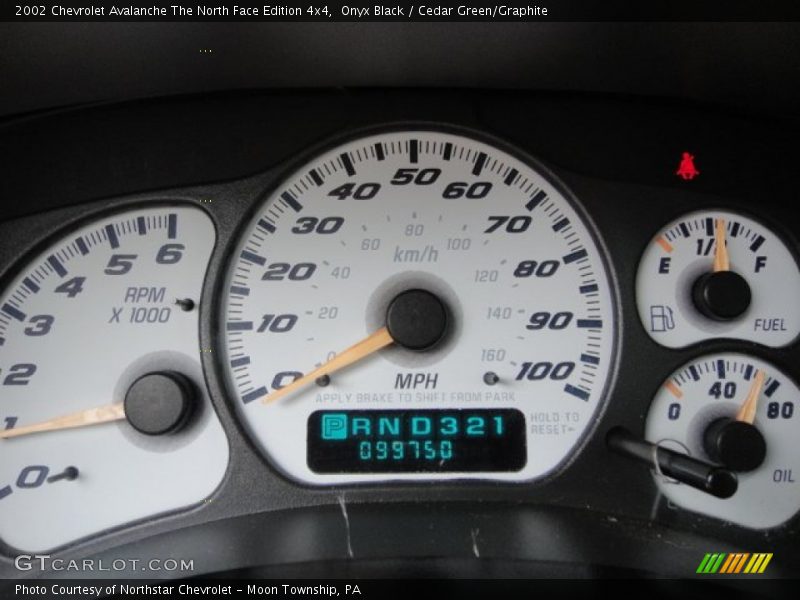  2002 Avalanche The North Face Edition 4x4 The North Face Edition 4x4 Gauges