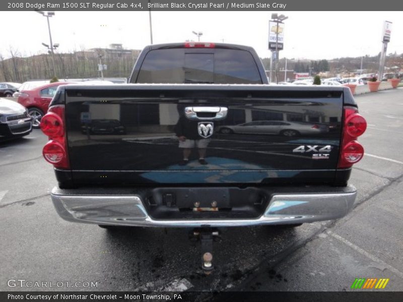 Brilliant Black Crystal Pearl / Medium Slate Gray 2008 Dodge Ram 1500 SLT Regular Cab 4x4