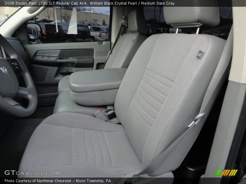 Brilliant Black Crystal Pearl / Medium Slate Gray 2008 Dodge Ram 1500 SLT Regular Cab 4x4