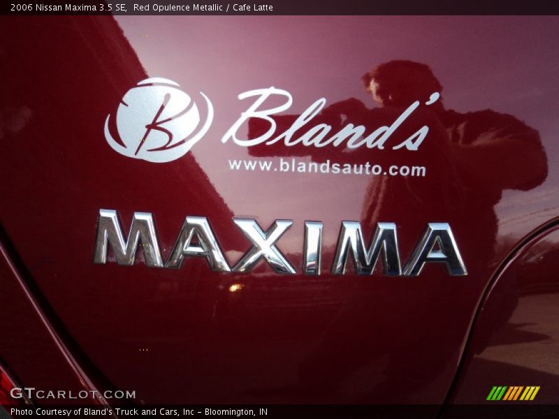 Red Opulence Metallic / Cafe Latte 2006 Nissan Maxima 3.5 SE