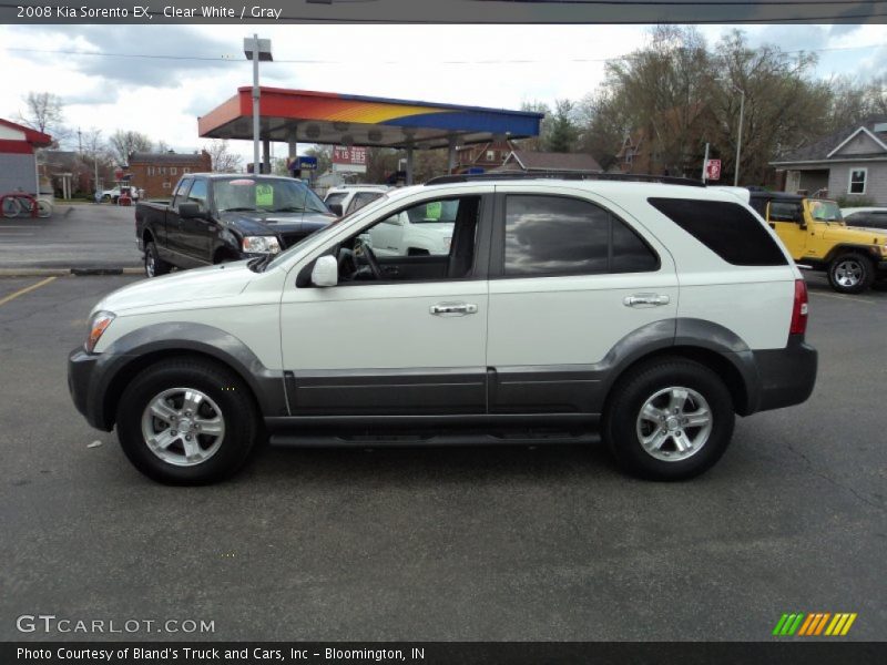 Clear White / Gray 2008 Kia Sorento EX